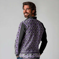 New Zealand Maori Niho Taniwha Long Sleeve Polo Shirt Waiporopo Mangopare and Puhoro Pattern