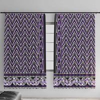 New Zealand Maori Niho Taniwha Window Curtain Waiporopo Mangopare and Puhoro Pattern
