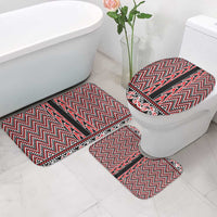 New Zealand Maori Niho Taniwha Bathroom Set Whero Mangopare and Puhoro Pattern - Polynesian Pride