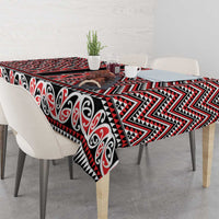 New Zealand Maori Niho Taniwha Tablecloth Whero Mangopare and Puhoro Pattern
