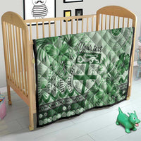 Vintage Bula Fiji Personalised Quilt Green Hibiscus Tapa Pattern LT9