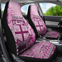 Vintage Bula Fiji Personalised Car Seat Cover Pink Hibiscus Tapa Pattern LT9