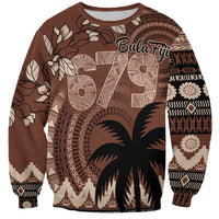 Personalised Bula Fiji 679 Sweatshirt Fijian Tagimoucia Masi Tapa Art