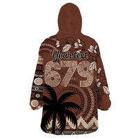 Personalised Bula Fiji 679 Wearable Blanket Hoodie Fijian Tagimoucia Masi Tapa Art