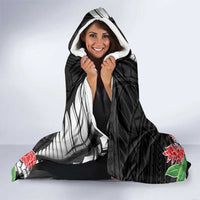 Personalised Samoa 685 Hooded Blanket Teuila Flower With Black Samoan Tattoo LT9 - Polynesian Pride