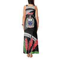 Personalised Samoa 685 Tank Maxi Dress Teuila Flower With Black Samoan Tattoo LT9 - Polynesian Pride