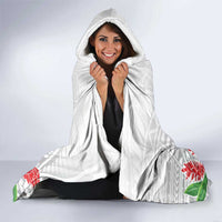 Personalised Samoa 685 Hooded Blanket Teuila Flower With White Samoan Tattoo LT9 - Polynesian Pride