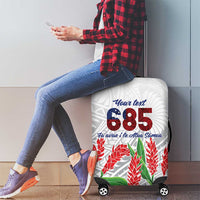 Personalised Samoa 685 Luggage Cover Teuila Flower With White Samoan Tattoo LT9 - Polynesian Pride