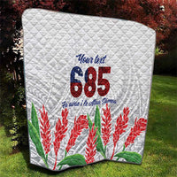 Personalised Samoa 685 Quilt Teuila Flower With White Samoan Tattoo LT9 - Polynesian Pride
