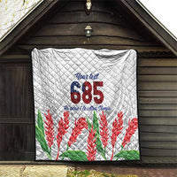 Personalised Samoa 685 Quilt Teuila Flower With White Samoan Tattoo LT9 - Polynesian Pride