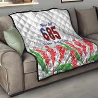 Personalised Samoa 685 Quilt Teuila Flower With White Samoan Tattoo LT9 - Polynesian Pride