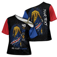 Cape Verde Goalkeeper Personalized Cross Shoulder Shirt 40 Years Old 27 Shots Zero Goals Vintage