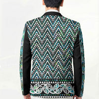 New Zealand Maori Niho Taniwha Blazer Papua Shell - Mangopare Puhoro Pattern