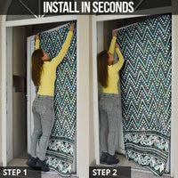 New Zealand Maori Niho Taniwha Door Cover Papua Shell - Mangopare Puhoro Pattern