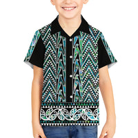 New Zealand Maori Niho Taniwha Family Matching Mermaid Dress and Hawaiian Shirt Papua Shell - Mangopare Puhoro Pattern