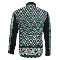 New Zealand Maori Niho Taniwha Family Matching Puletasi and Hawaiian Shirt Papua Shell - Mangopare Puhoro Pattern