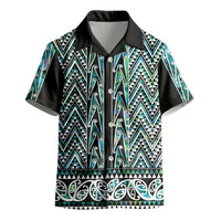 New Zealand Maori Niho Taniwha Kid Hawaiian Shirt Papua Shell - Mangopare Puhoro Pattern LT9 - Polynesian Pride