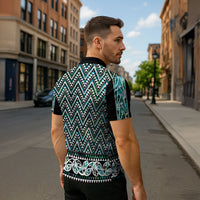 New Zealand Maori Niho Taniwha Zipper Polo Shirt Papua Shell - Mangopare Puhoro Pattern LT9 - Polynesian Pride