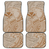 Hawaii Monk Seal and Map Car Mats Polynesian Kanaka Maoli Beige Vibe