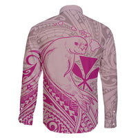 Hawaii Monk Seal and Map Family Matching Tank Maxi Dress and Hawaiian Shirt Polynesian Kanaka Maoli Pink Vibe
