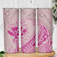 Hawaii Monk Seal and Map Skinny Tumbler Polynesian Kanaka Maoli Pink Vibe
