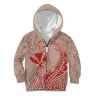 Hawaii Monk Seal and Map Kid Hoodie Polynesian Kanaka Maoli Red Vibe