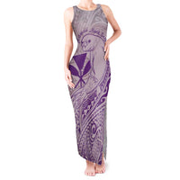 Hawaii Monk Seal and Map Tank Maxi Dress Polynesian Kanaka Maoli Violet Vibe