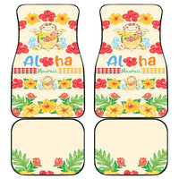 Kawaii Turtle Car Mats Aloha Hibiscus Flowers