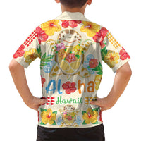 Kawaii Turtle Family Matching Tank Maxi Dress and Hawaiian Shirt Aloha Hibiscus Flowers