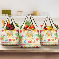Kawaii Turtle Grocery Bag Aloha Hibiscus Flowers
