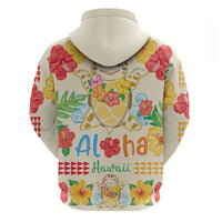 Kawaii Turtle Zip Hoodie Aloha Hibiscus Flowers LT9 - Polynesian Pride