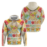 Kawaii Turtle Zip Hoodie Aloha Hibiscus Flowers LT9 - Polynesian Pride