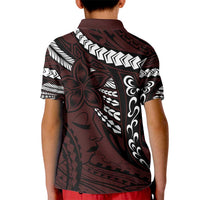 Polynesian Girl Tribal Tattoo Kid Polo Shirt Oxbood Vibe