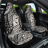 Polynesian Girl Tribal Tattoo Car Seat Cover Beige Vibe LT9 One Size Beige - Polynesian Pride