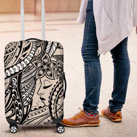 Polynesian Girl Tribal Tattoo Luggage Cover Beige Vibe LT9 Beige - Polynesian Pride