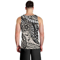 Polynesian Girl Tribal Tattoo Men Tank Top Beige Vibe