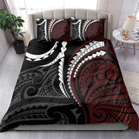 Polynesian Oxblood Line Art Tribal Tattoo Bedding Set LT9 - Polynesian Pride
