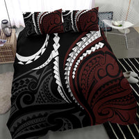 Polynesian Oxblood Line Art Tribal Tattoo Bedding Set LT9 - Polynesian Pride