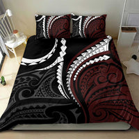 Polynesian Oxblood Line Art Tribal Tattoo Bedding Set LT9 - Polynesian Pride