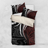 Polynesian Oxblood Line Art Tribal Tattoo Bedding Set LT9 US Twin 172cm x 218cm Beige - Polynesian Pride