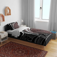 Polynesian Oxblood Line Art Tribal Tattoo Bedding Set LT9 - Polynesian Pride