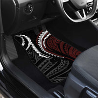 Polynesian Oxblood Line Art Tribal Tattoo Car Mats