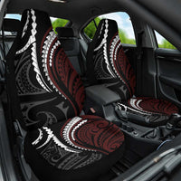 Polynesian Oxblood Line Art Tribal Tattoo Car Seat Cover LT9 One Size Beige - Polynesian Pride