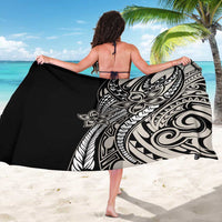 Polynesian Plumeria Floral Tattoo Pattern Sarong Beige Style