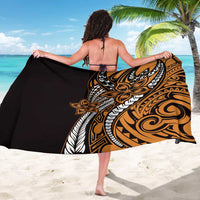 Polynesian Plumeria Floral Tattoo Pattern Sarong Gold Style