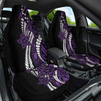 Polynesian Plumeria Floral Tattoo Pattern Car Seat Cover Purple Style LT9 One Size Purple - Polynesian Pride