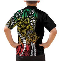 Polynesian Plumeria Floral Tattoo Pattern Family Matching Mermaid Dress and Hawaiian Shirt Reggae Style LT9 - Polynesian Pride