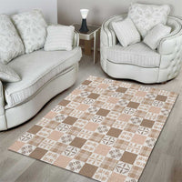 Hawaiian Palaka Quilt Pattern Area Rug Hawaii Culture Bird of Paradise Exotic Motif - Polynesian Pride