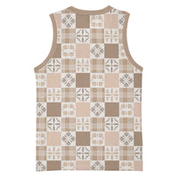 Hawaiian Palaka Quilt Pattern Basketball Jersey Hawaii Culture Bird of Paradise Exotic Motif - Polynesian Pride