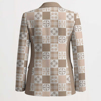 Hawaiian Palaka Quilt Pattern Blazer Hawaii Culture Bird of Paradise Exotic Motif - Polynesian Pride